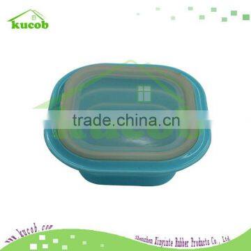 Silicone collapsible lunch box