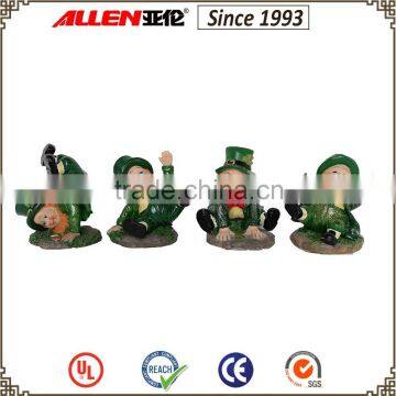 4.5" four funny resin figurines for Irish Festival decoration supplier