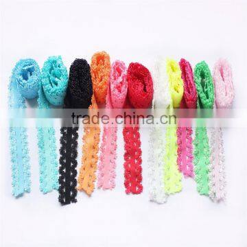 3/4 Frilly Elastic Baby Headbands - - Lace Baby Headbands photo-5
