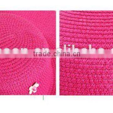 QXSH0019 Floppy Panama Hat New Summer Straw Hat With Flower Beach Hat photo-5