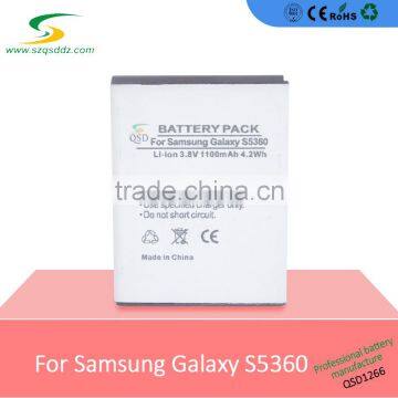 Li-ion wireless mobile phone battery charger for Sam galaxy Y/S5360 from China manufacture