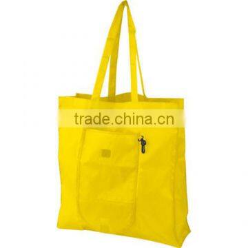 Clip-On Fold-Up Tote Bag Folding polyester shopping bag