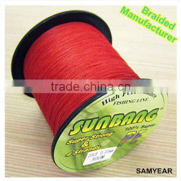 Zhejiang Outdoor Fishing Tackle Chinese UHMW PE Braided Fishing Line 4 Strands 5pcs/box