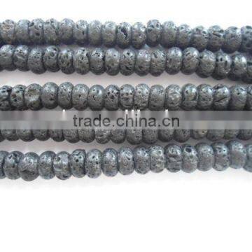 Wholesale lava 15*8mm button jewelry beads