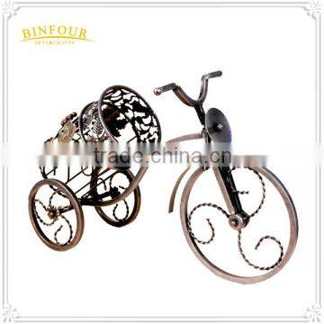 continental fashion home deco tricycle upscale vintage metal wine rack