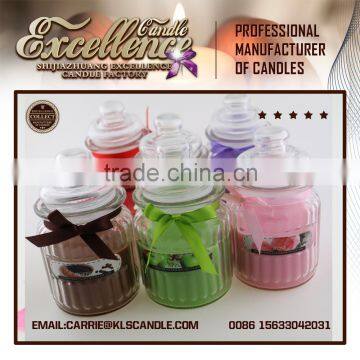 Factory directly supply 300g wholesale scented soy jar glass candles