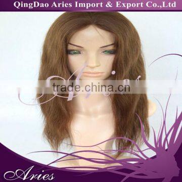 Full Glueless Virgin #4 Natural Wave Human Hair Wigs