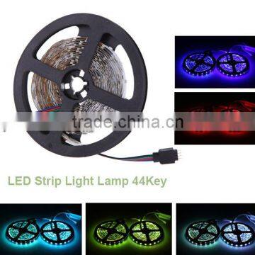 Fleible 10M 2*5M 3528 SMD RGB 600LEDs LED Strip Light Lamp 44Key + IR Remote Controller DC12V + Power Adapter AC100-240V