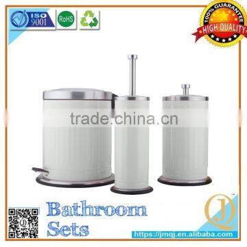 grey paiting cheap bathroom accessory set china metal bath accessories set 3pcs