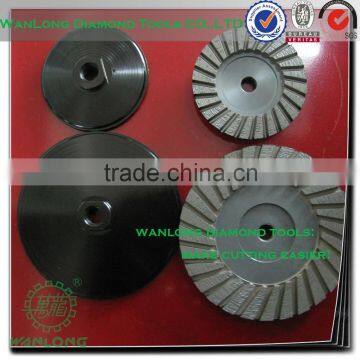 4" concave diamond cup grinding wheel for stone concrete processing-diamond grinding tools