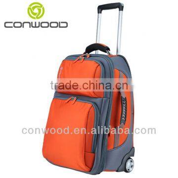 two-wheel Jacquard Polyester travelling luggage bags