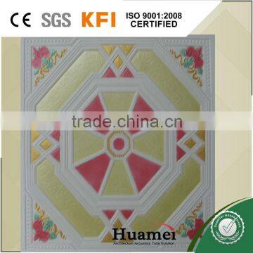 Plaster suspended ceiling tiles with fiber inside for home decoration