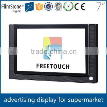 Flintstone 7" inch finger touch hot sale plastic casing touch screen kiosk totem lcd display