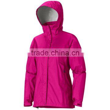 Waterproof nylon lightweight women foldable nylon windbreaker