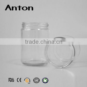 600ml glass clear jar locking lid