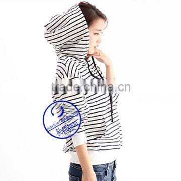 Custom Striped Pullover Sweatshirts Hoodies Women photo-4