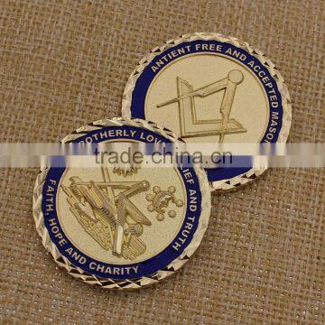 Promotion custom souvenir metal masonic coin