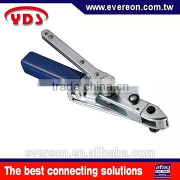 Rolling and cutter tools for free end clamp CV joint boot clamp