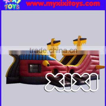 Amusement park pirate ship inflatable slide, inflatable dry slide for children