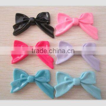 Fashion diy resin bow flat backs cabochon for wholesale