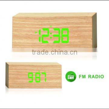 FM radio wood alarm clock S724 meet CE and Rohs                        
                                                Quality Choice