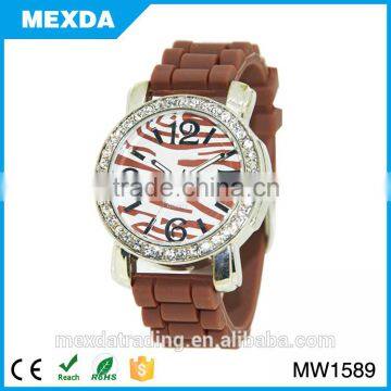 2015 great design silicone strap fashion lady watch