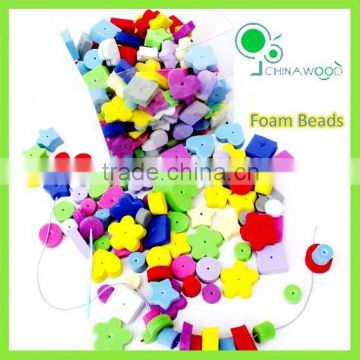 Round,Star,Square,Flower Colored Craft Foam Beads,DIY Foam Beads