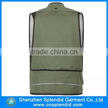 2016 Latest Design Multipocket Dark Green Men' Cargo Vest photo-2