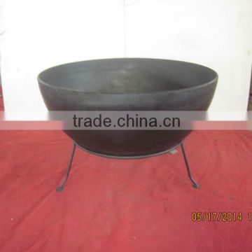 36.8" Half Sphere Iron plain Outdoor Black Fire pit