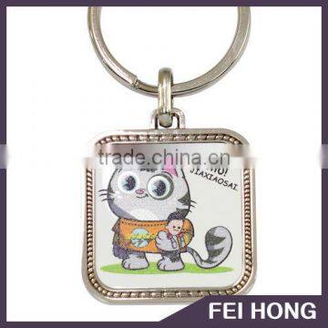 Special Price great supplier Cute little cat digital printed keychain for gift