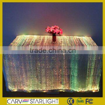 2015 new fiber optic luminous light fancy table cover