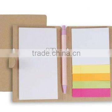 2012 New design notepad with craft cover with ballpen