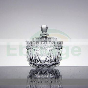 fancy antique crystal dry fruit unique shape glass bowls with glass lids                        
                                                Quality Choice