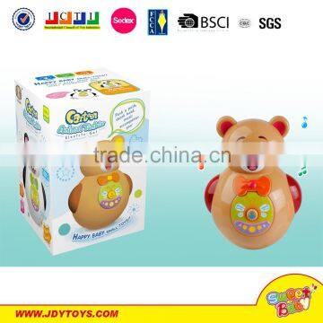 Popular Electric set plastic funny cartoon animal musical tumbler toy