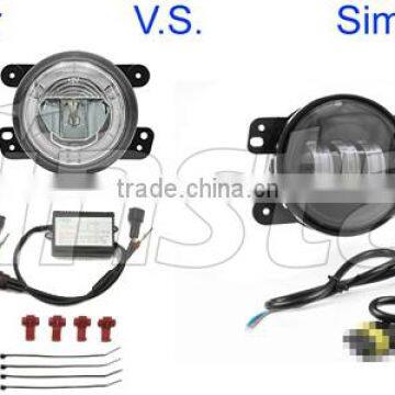 Vinstar LED Fog Lights With DRL For Jeep Wrangler 4" J.W. LED Fog Light Replacement in Black Housing for 07-16 Jeep Wrangler photo-5