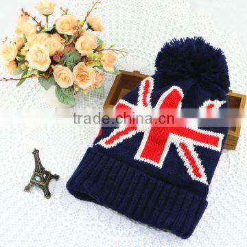Winter Ski Beanies Knit Hats With Pom Pom for Lady photo-5