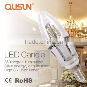 QUSUN LED Candle Light 3.5W Clear Finish for Ambience Lighting