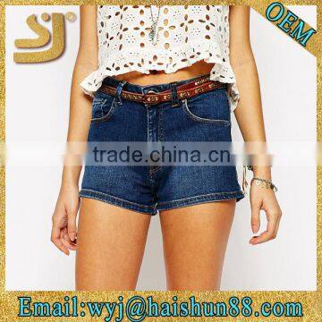 Trendy design jeans short pants, 2015 hot sale jeans, cheap 100%cotton denim shorts