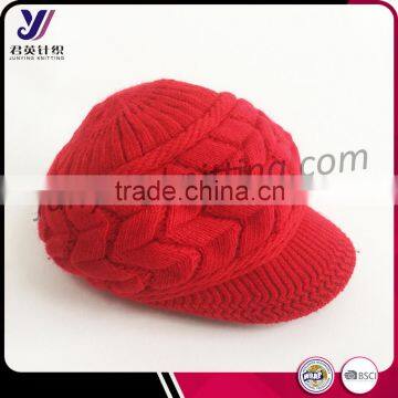 Fashionable jacquard wool felt winter knitting hats and caps visor Support small orders(Accept the design draft)