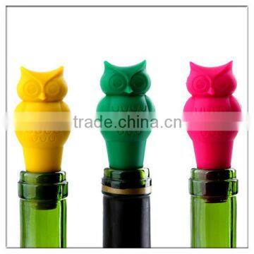 JTS-J0701 Animal shaped silicone assorted rubber bottle stoppers, colorful bottle stopper