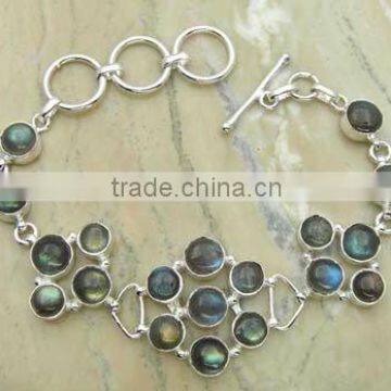 Genuine Labradorite & .925 Sterling Silver Necklace Jewelry