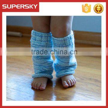 V-44 Light blue toddler hand crochet baby leg warmer