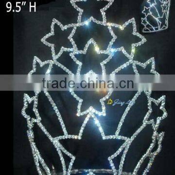 10inch large star shape tiara pageant patriotic crown