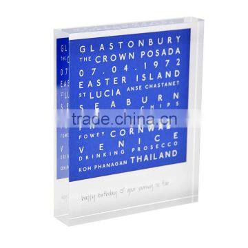 pretty UV priting acrylic photo block, plexiglss blocks