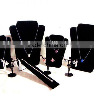 Black Velvet Combo Set Necklace Easel, Ring, Earring Jewelry Display Quality Choice photo-2