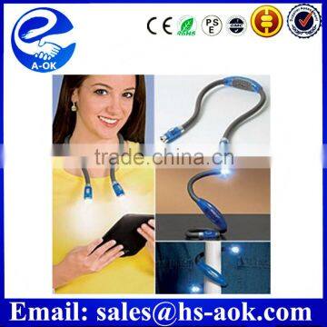 Flexible Hands Free Book Light Led Neck Hug Light