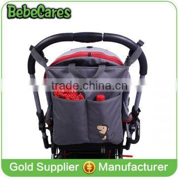 Travel stroller organizer for baby changing bag