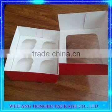 Manufacturer Colorful Designed Lvory Paper Cake Box With PVC Window photo-4