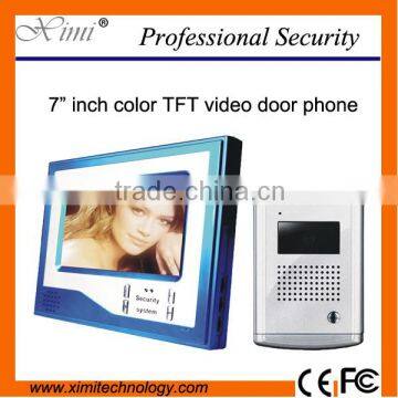 Good quality 7 inch color video door phone with night version 750TVL camera can be for 6 families competition video door phone