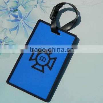 Bag tags custom cheap blank silicon rubber luggage tag